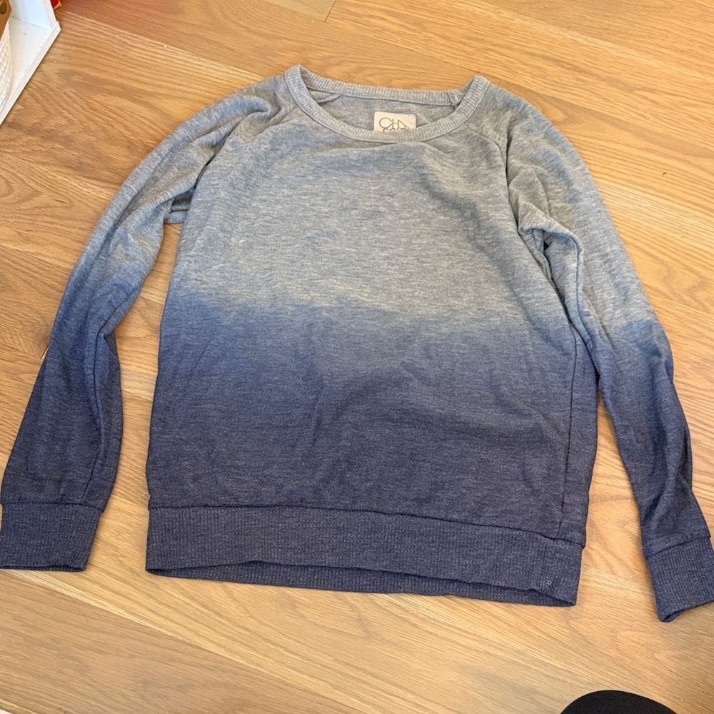 Chaser Gray to Blue Ombre Women's Sweater